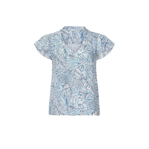 Parker Blue Printed Exie Blouse - Picture 8 of 8